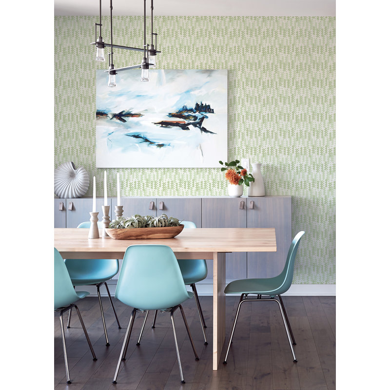 Hannah Geometric Wallpaper Roll, Green