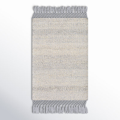 Blume Slate Pale Blue Hand-Woven Jute Rug