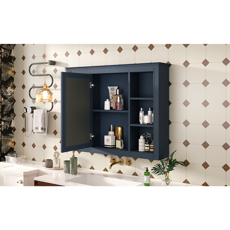 Armoire à pharmacie murale 35 po x 27,5 po, Bleu