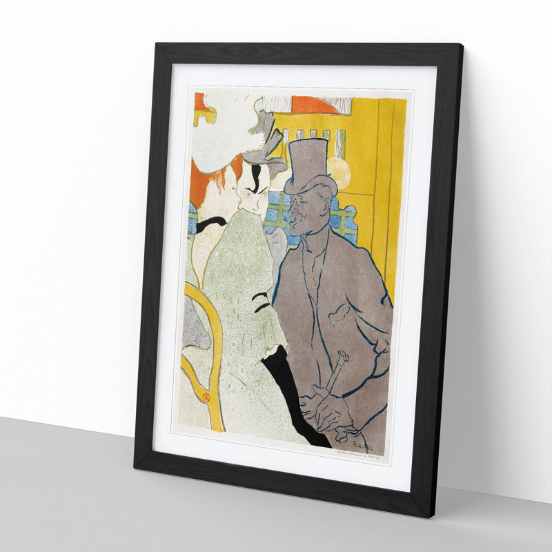 Englishman at the Cabaret Vol.2 by Henri de Toulouse-Lautrec - Picture Frame Painting, Black, 36cm H x 27cm W x 2cm D