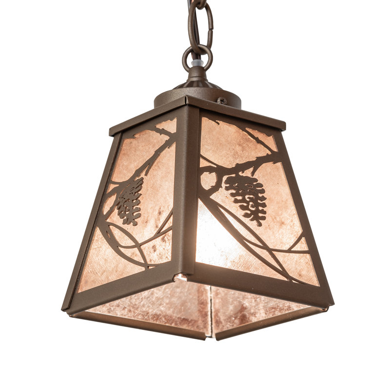 5" Square Whispering Pines Mini Pendant