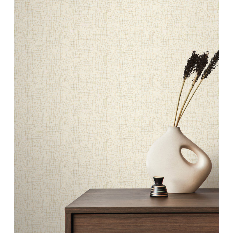Papier peint imitation ivoire Cary, Blanc