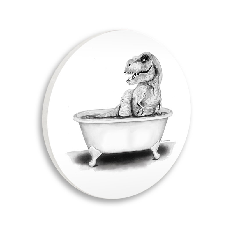 Plaque murale amusante avec dinosaure T-Rex par Rachel Nieman