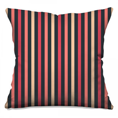 Vertical Striped Pattern Double Sided Throw Pillows