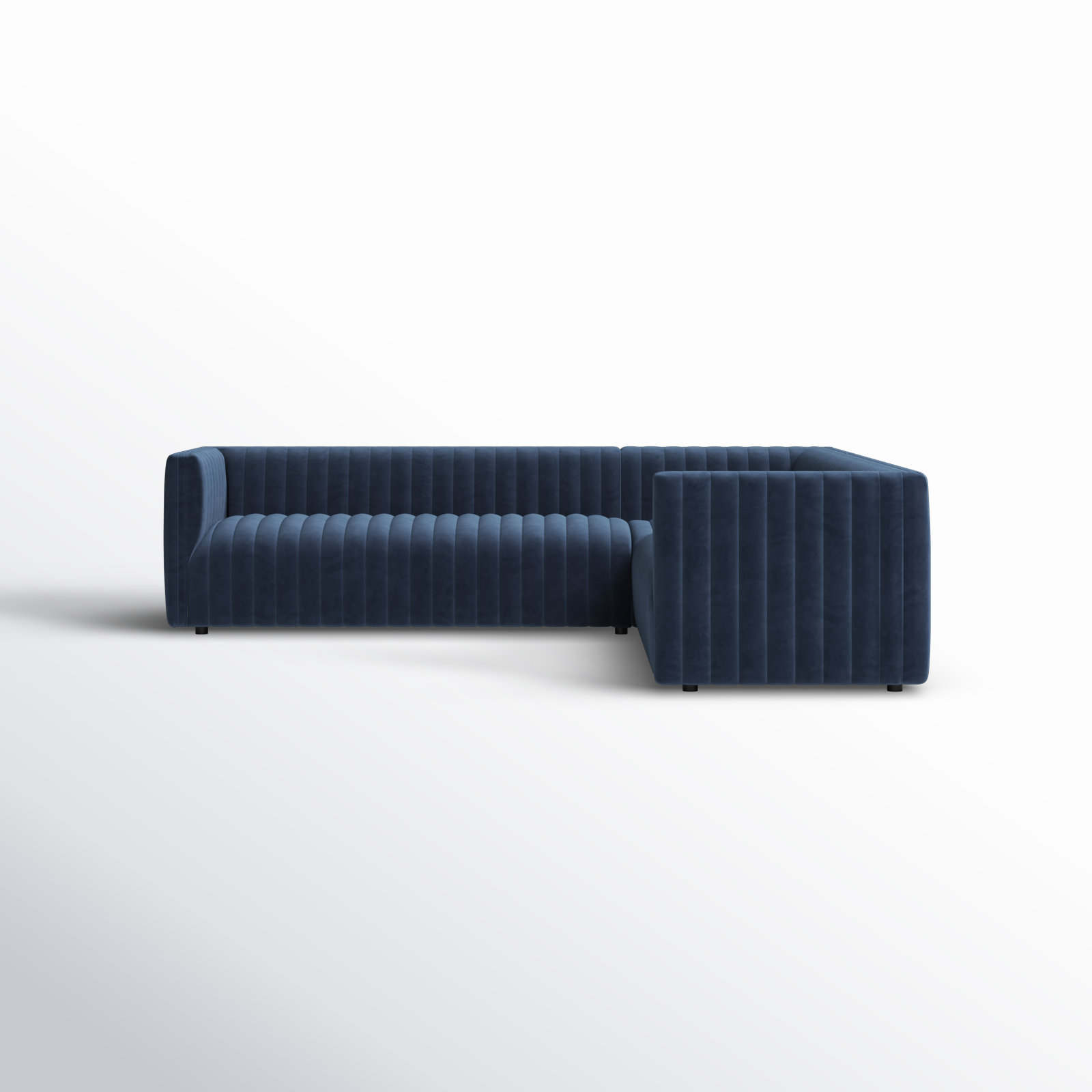 Brandt Modular Upholstered L-Sectional, Sapphire Navy