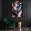 Abstrait art fluide sur toile bleue 77-1185986740