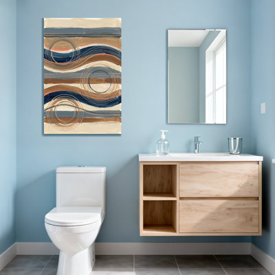Abstrait abstrait vagues avec motifs circulaires