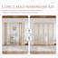 Porte pliante en bois massif non fini avec trousse de quincaillerie d'installation-106924435