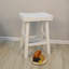 Élégant tabouret de comptoir blanc avec siège ergonomique 25 po-556265139-649765397