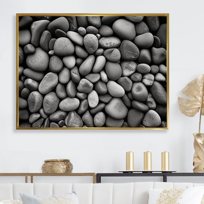 «Gray Stones Scenery Minimalisme I», reproduction sur toile