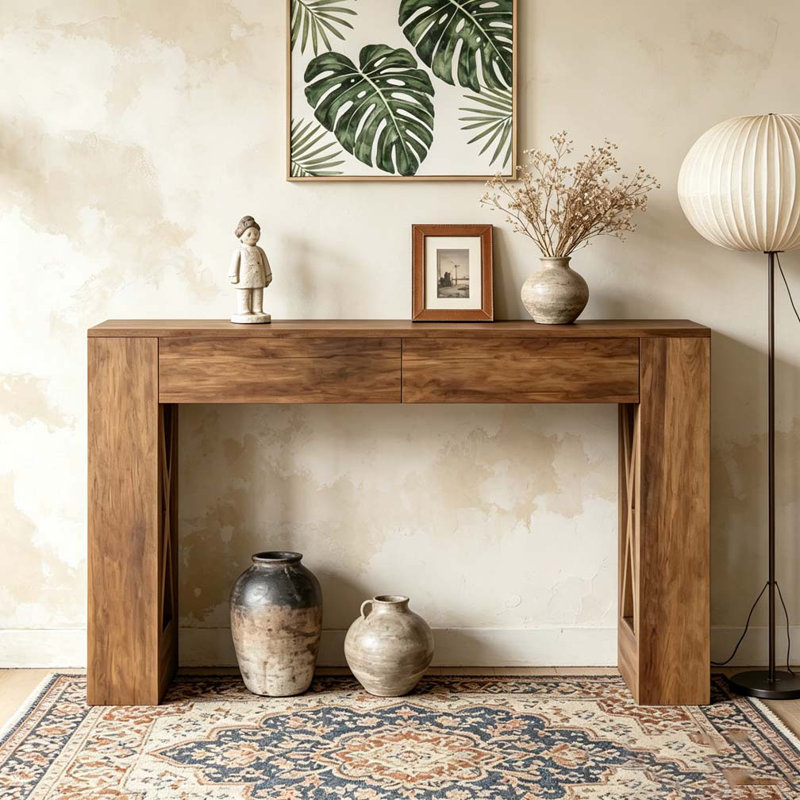 Table d'appoint, console spacieuse, table de canapé