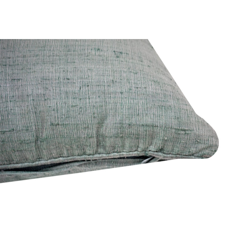  Dupion Silk Throw Pillow, Smoke Green