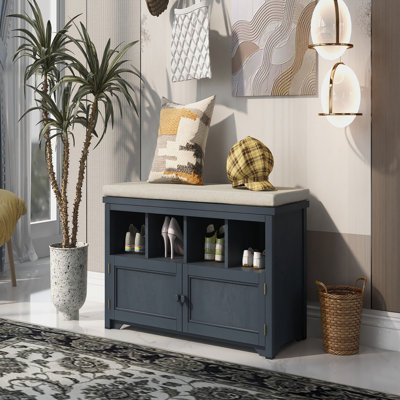 Banc de rangement en bois Demeturis