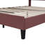 Lit plateforme tapissier avec tête de lit en velours à motif floral-863563198-863563185