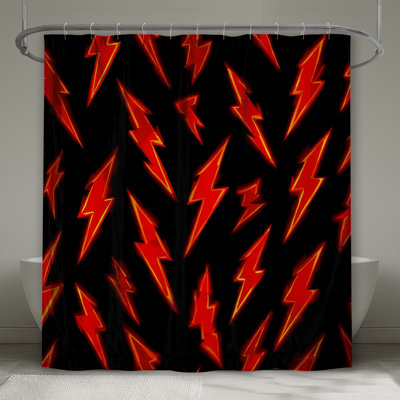 Rideaux de douche Red Lightning Bolts