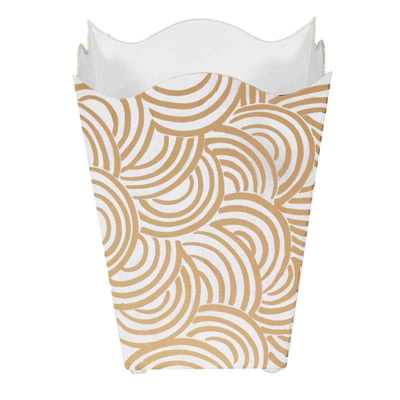 2 Gallons Waste Bin, Gold