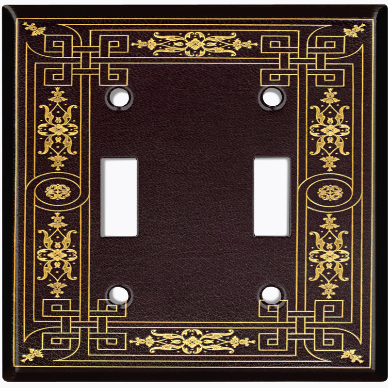 Patterned 2 - Gang Toggle Light Switch Standard Wall Plate