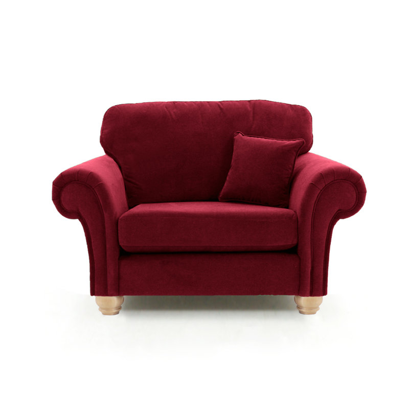 Foreston Velvet Armchair, Burgundy