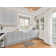 Whitehaus Collection 30” Reversible Single Bowl Fireclay Kitchen Sink: Floral, Fluted Front Apron