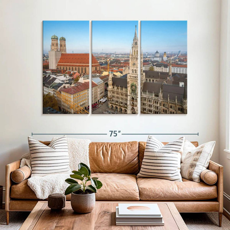 Rorry Munich City Landmarks, 42" H x 65" W