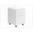File Cabinets, Rolling Mobile 3 Drawer Printer Stand, Contemporary Modern Snow White Glossy Laminate | Snow White | MDF