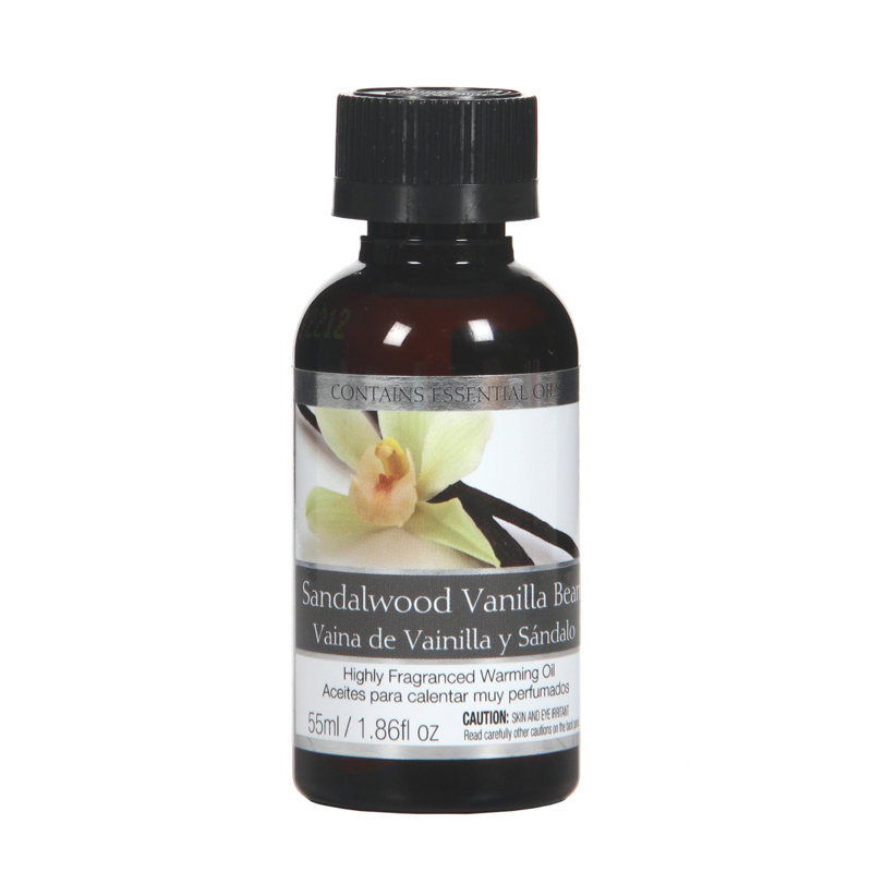 Sandalwood Vanilla Bean Highly Scented Fragrance Warming Oils, Box of 5, 55 ml 1.86oz ea. Ideal Gift for Weddings, spa, Reiki, Meditation, Bathroom Settings W1