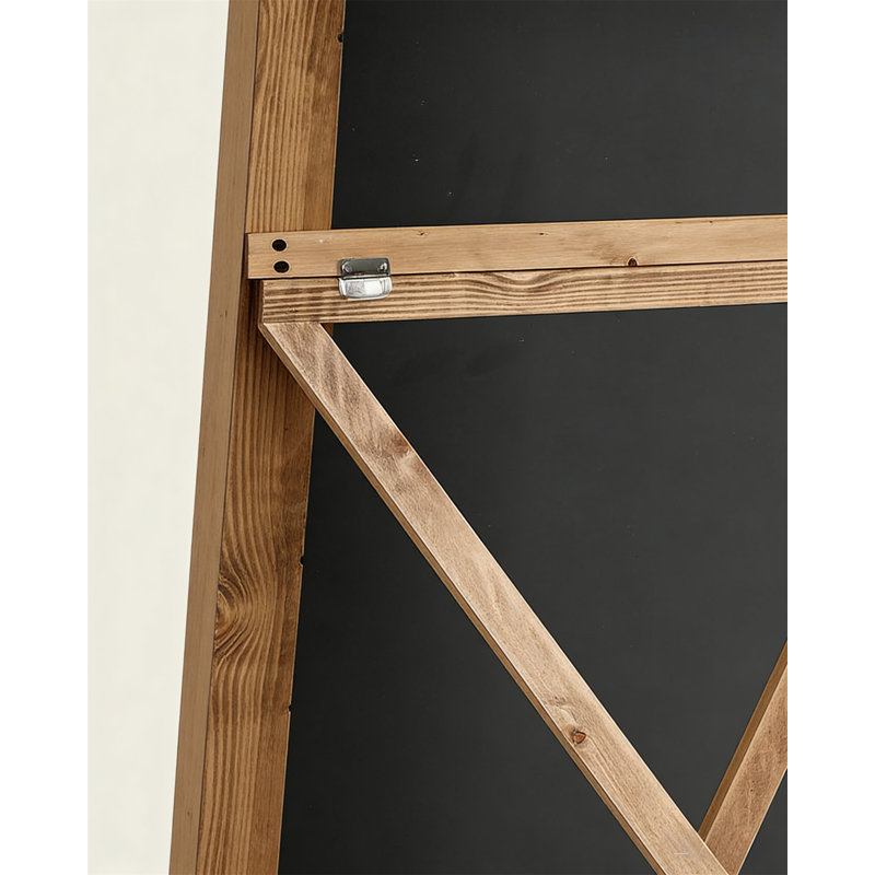 Full-Length Mirror With Stand – Solid Wood Frame Floor Mirror, Freestanding Or Wall-Mounted For Living Room, Bedroom, Or Dressing Area