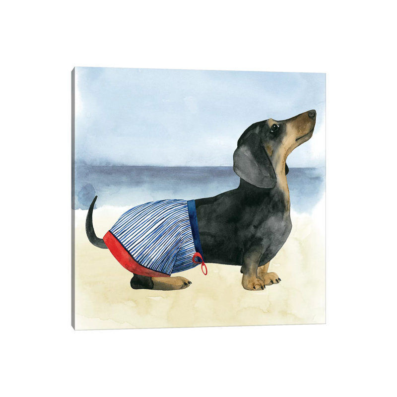 Hot Dog IV by Grace Popp - Wrapped Canvas Painting, 45.72 cm H x 45.72 cm W