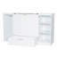 Lit simple avec garde-robe et tablettes de chevet - taille option blanche et compacte