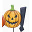 Boo! Poteau de jardin citrouille
