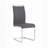 Set of 4 Modern Faux Leather Cantilever Dining Chairs with Vertical Stitching and Metal Base -122268355
