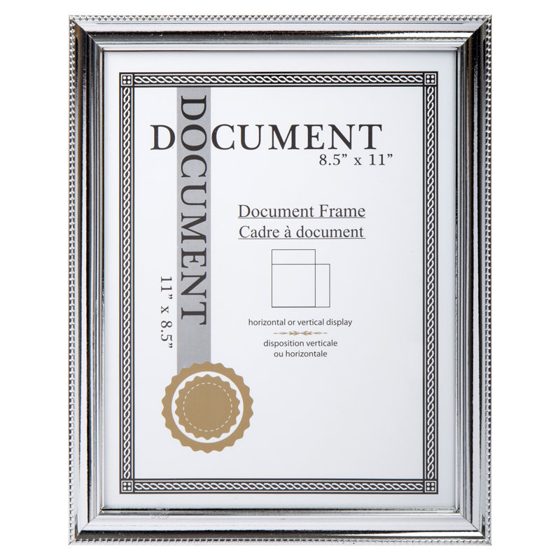 Wisner Matte Picture Frame with Mat, Sliver