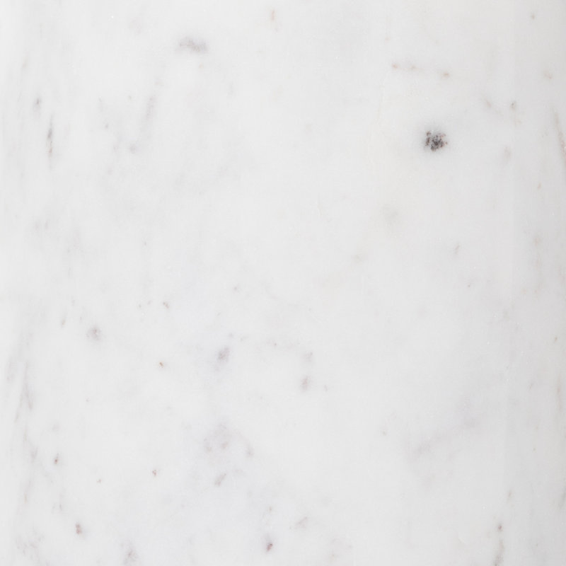 Cronos End Table, White Marble, Hammered Gray