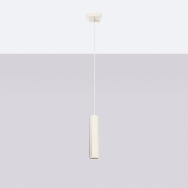 Bonina 1 - Light Brushed Nickel Pendant, Beige