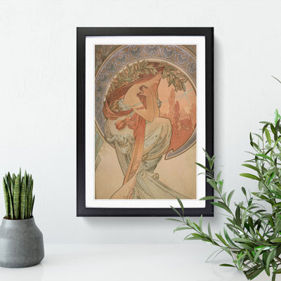 The Arts Poetry Vol.1 by Alphonse Mucha - Framed Print
