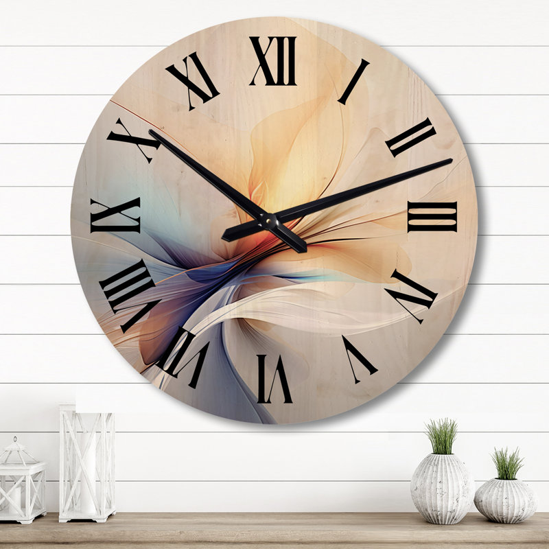 Horloge murale en bois massif Jigna, Grand