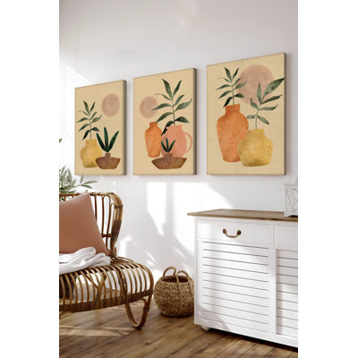 Stunning Decorative Canvas Painting Set (3 Pieces), 15.7 x 23.6 Inches Each | 100% High-Quality Canvas, Thickness: 1.2 Inches | Perfect for Living Room & Office Decor, Vibrant Colors & Modern Art Design
