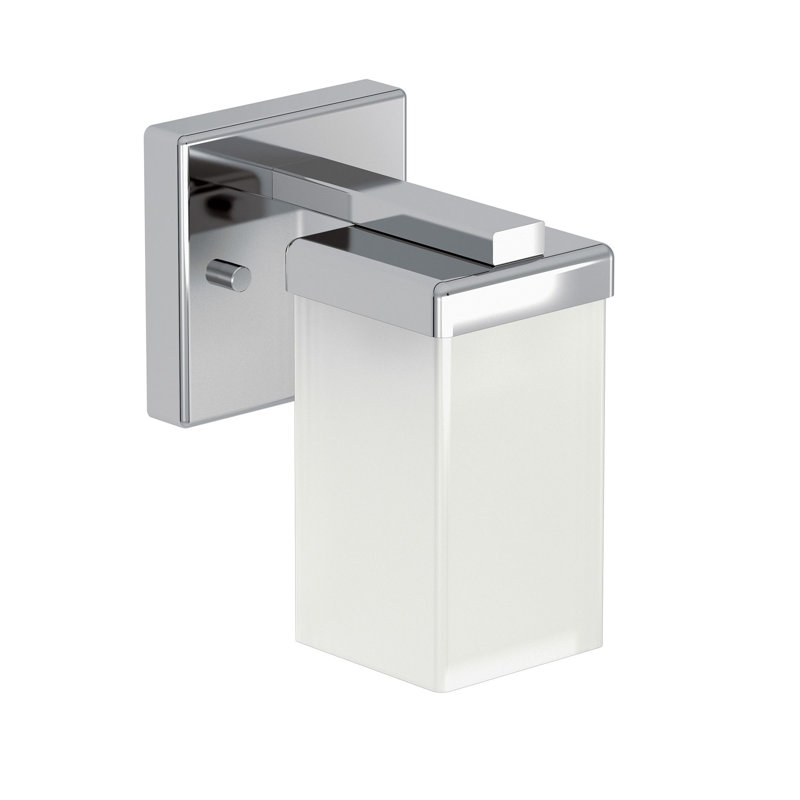 Applique murale 90 degrés 1 lumière pour salle de bain, Chrome, 1