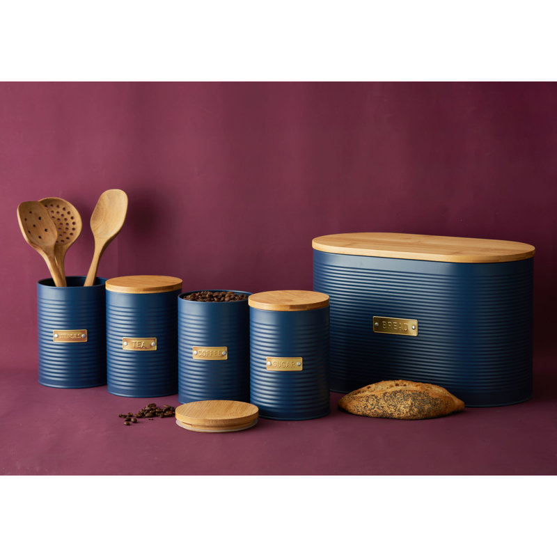 Otto Bread Bin, Navy Blue