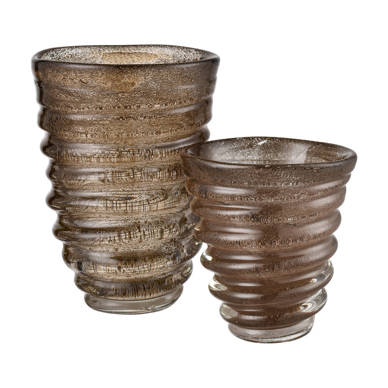 Vase Metcalf - Petit brun bullé, H 8 po x l 8 po x P 8 po