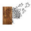 Élégant accessoire mural décoratif en bois, noyer et noir, 24,0 po x 22,8 po | 100% bois (épaisseur: 1,2 po) et métal (épaisseur: 0,06 po) | Conception murale polyvalente parfaite pour la décoration intérieure
