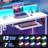 Harleysville Gaming Desk with Led Lights and Built-in Power Socket,Reversible Desk with Monitor Shelf and Cabinet ,Computer Desk with Pull-out Keyboard Tray-459932648