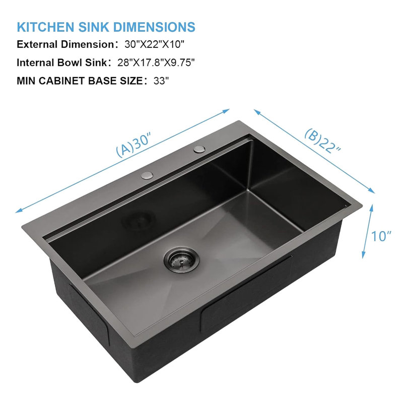 B2544097 Drop-In Single Bowl Other Kitchen Sink