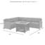 Ensemble de conversation modulaire en rotin avec coussins 5 pièces Lawson-1502698309