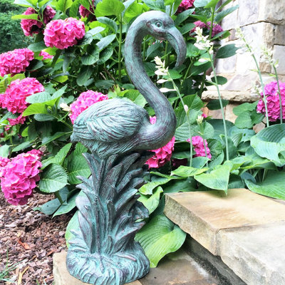 Statue de flamant rose «Life's a Beach»