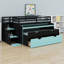 Lit mezzanine fonctionnel avec lit gigogne, bureau coulissant et tiroirs de rangement-436897032-436897044