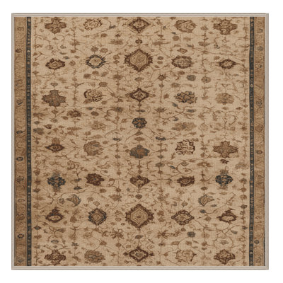 Machine Washable Persian Brown Area Rug
