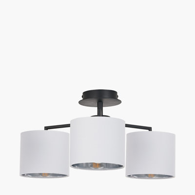 Sundari Fabric Semi Flush Mount