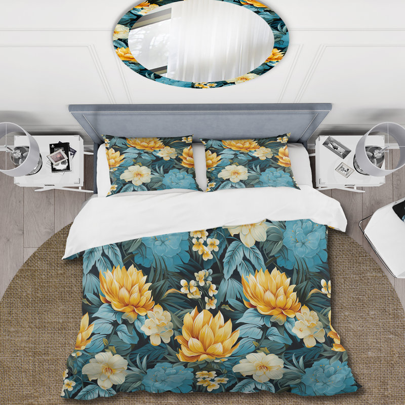 Ensemble de housse de couette Pineapple Serenity, Housse de couette pour très grand lit et 2 très