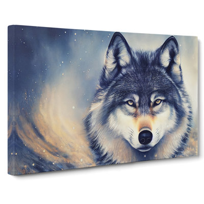 XXX-H1022-WF-10257X Wolf Art Painting - Wrapped Canvas Painting